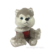 Grå Husky Plush Toy